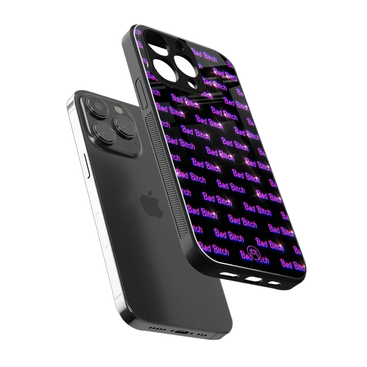 bad bitch back phone cover | glass case for iphone 15 pro max