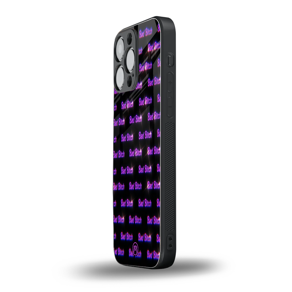 bad bitch back phone cover | glass case for iphone 14 pro max