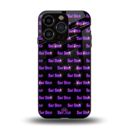 bad bitch back phone cover | glass case for iphone 15 pro