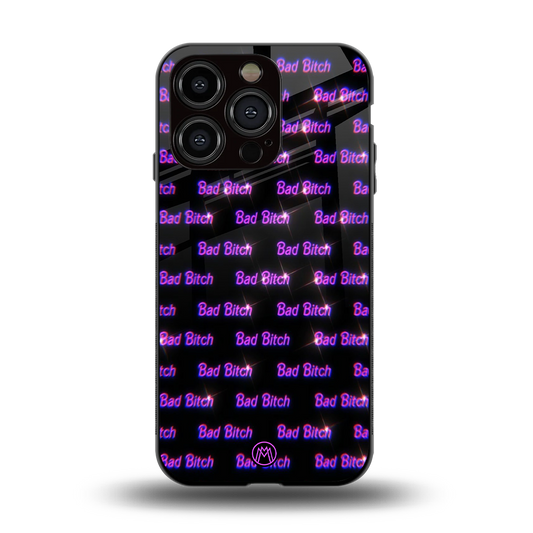 bad bitch back phone cover | glass case for iphone 15 pro