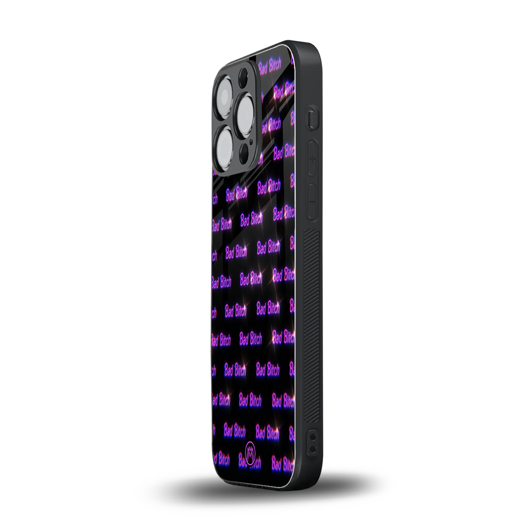 bad bitch back phone cover | glass case for iphone 15 pro