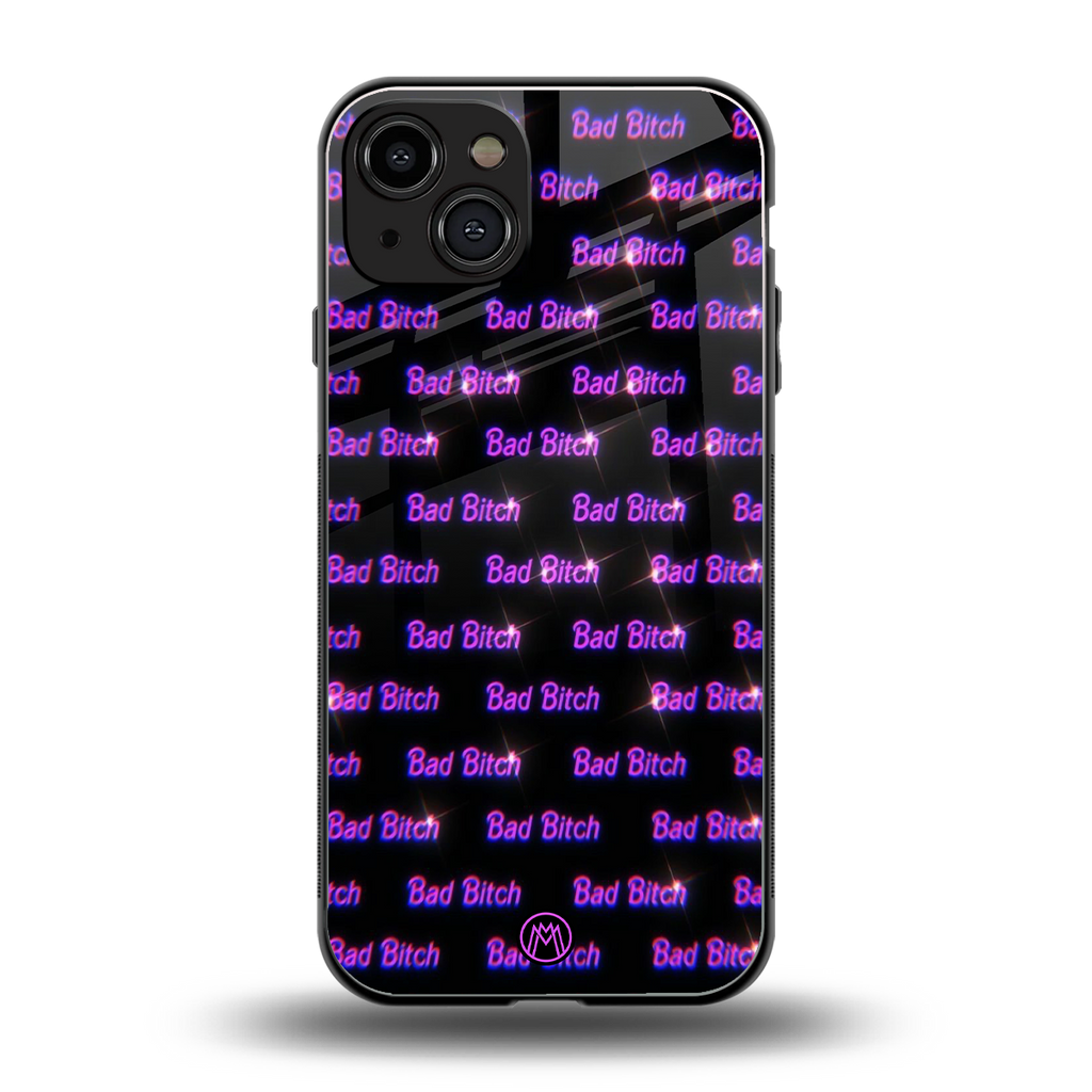bad bitch back phone cover | glass case for iphone 15