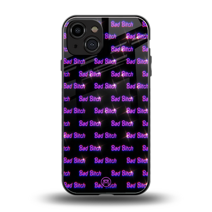 bad bitch back phone cover | glass case for iphone 15