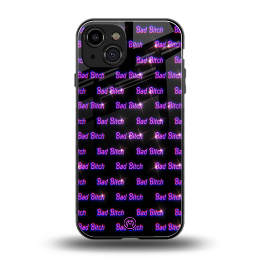bad bitch back phone cover | glass case for iphone 15