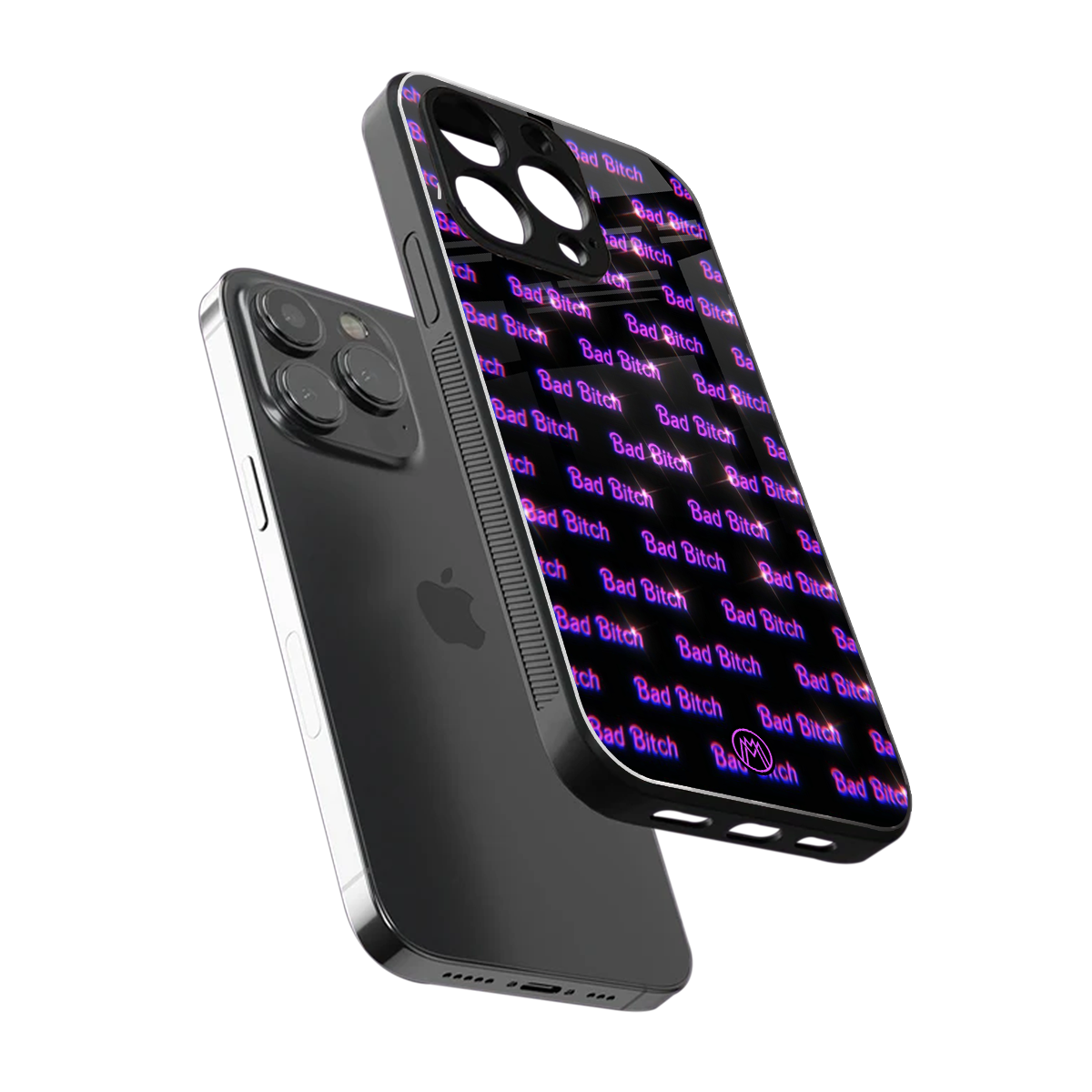 bad bitch back phone cover | glass case for iphone 15 pro
