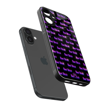 bad bitch back phone cover | glass case for iphone 16 plus