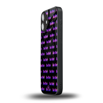 bad bitch back phone cover | glass case for iphone 16 plus