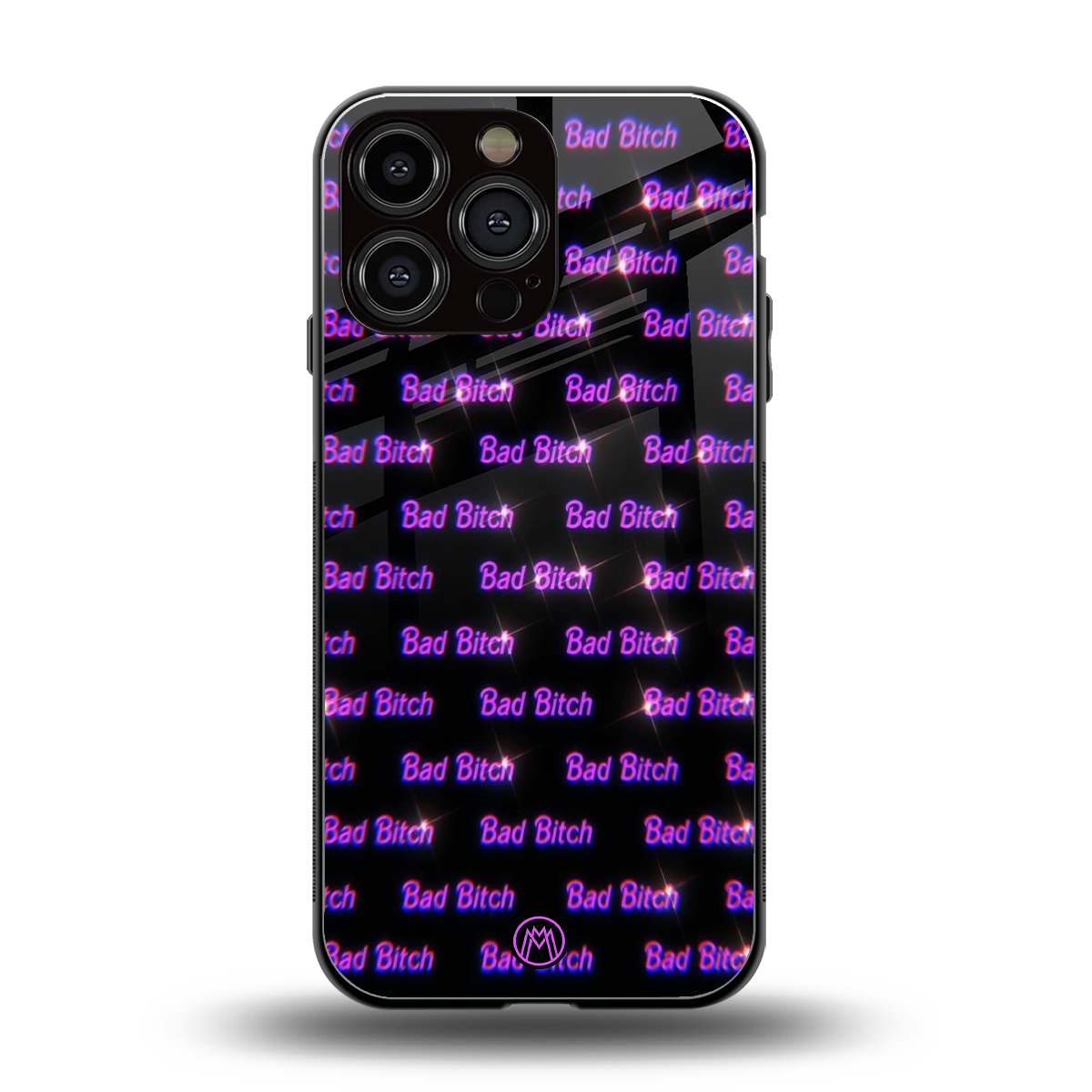 bad bitch back phone cover | glass case for iphone 16 pro max