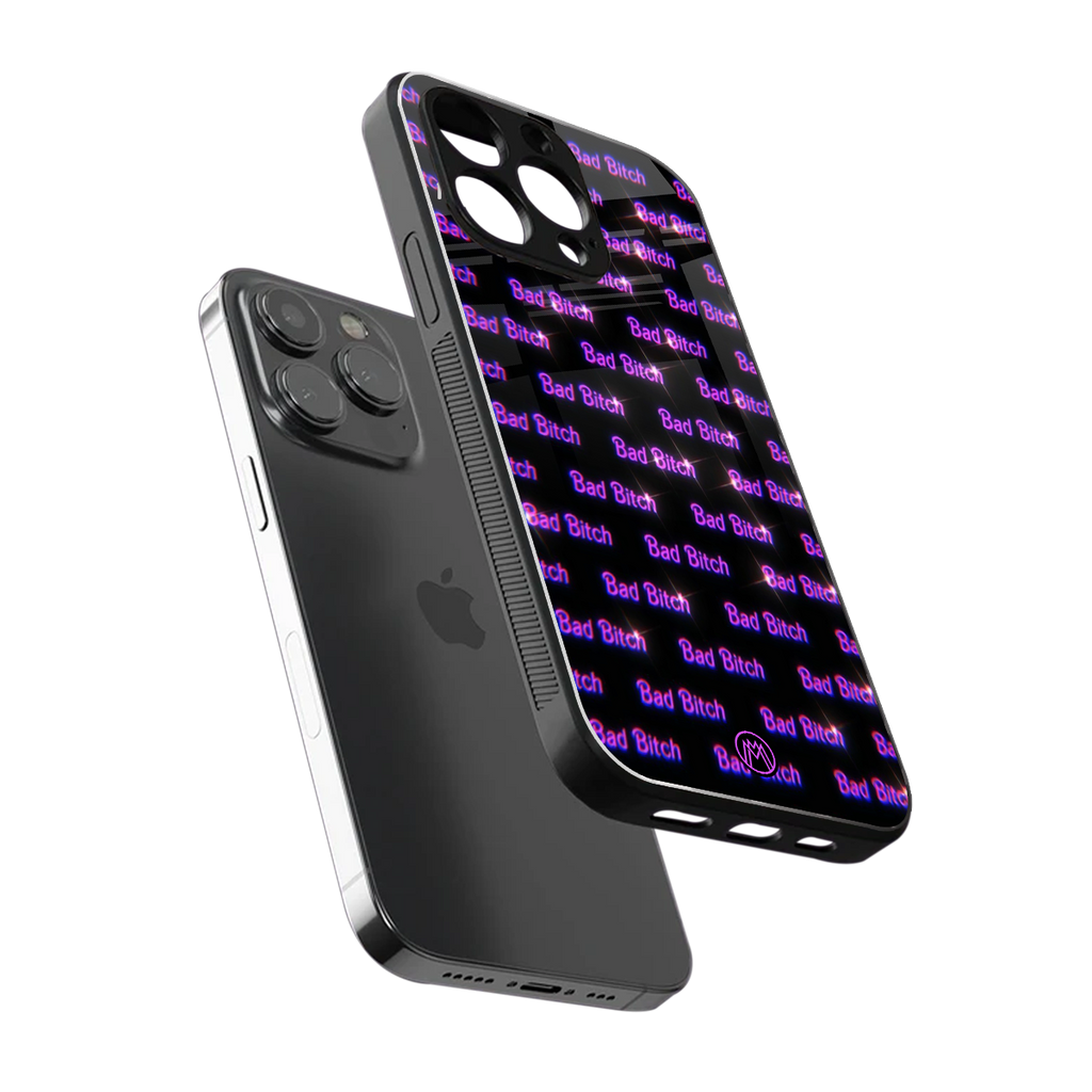 bad bitch back phone cover | glass case for iphone 16 pro max