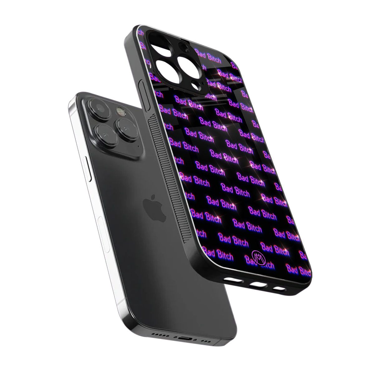 bad bitch back phone cover | glass case for iphone 16 pro max