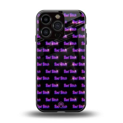 bad bitch back phone cover | glass case for iphone 16 pro