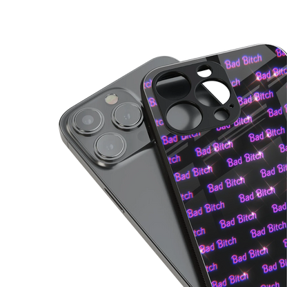 bad bitch back phone cover | glass case for iphone 15 pro