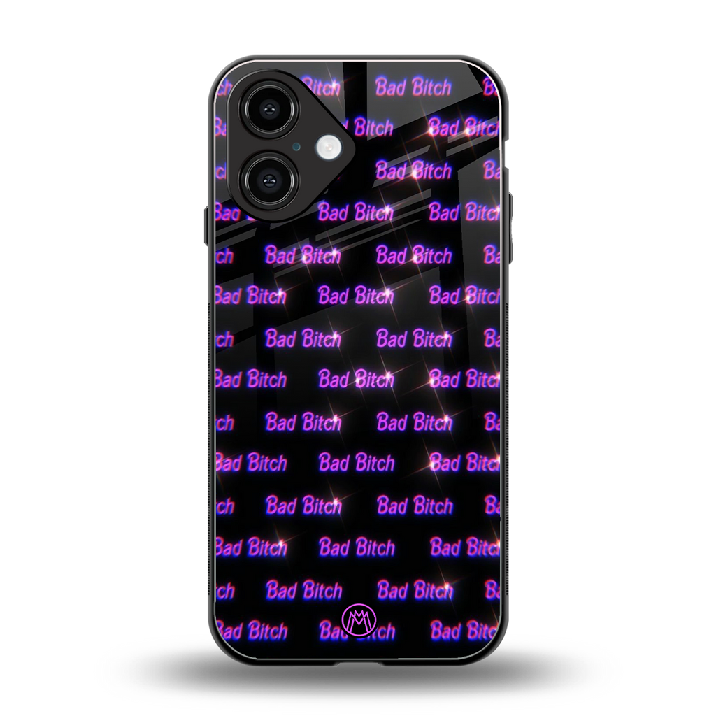 bad bitch back phone cover | glass case for iphone 16