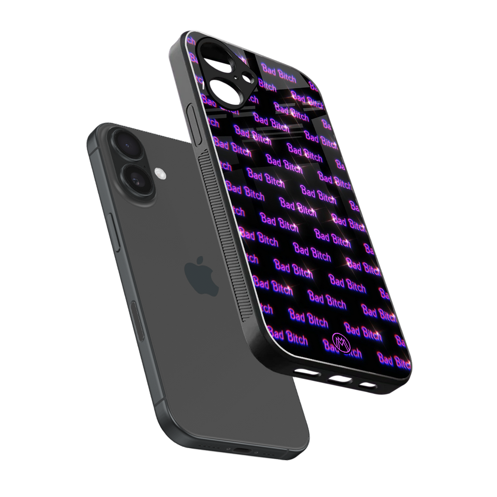 bad bitch back phone cover | glass case for iphone 16