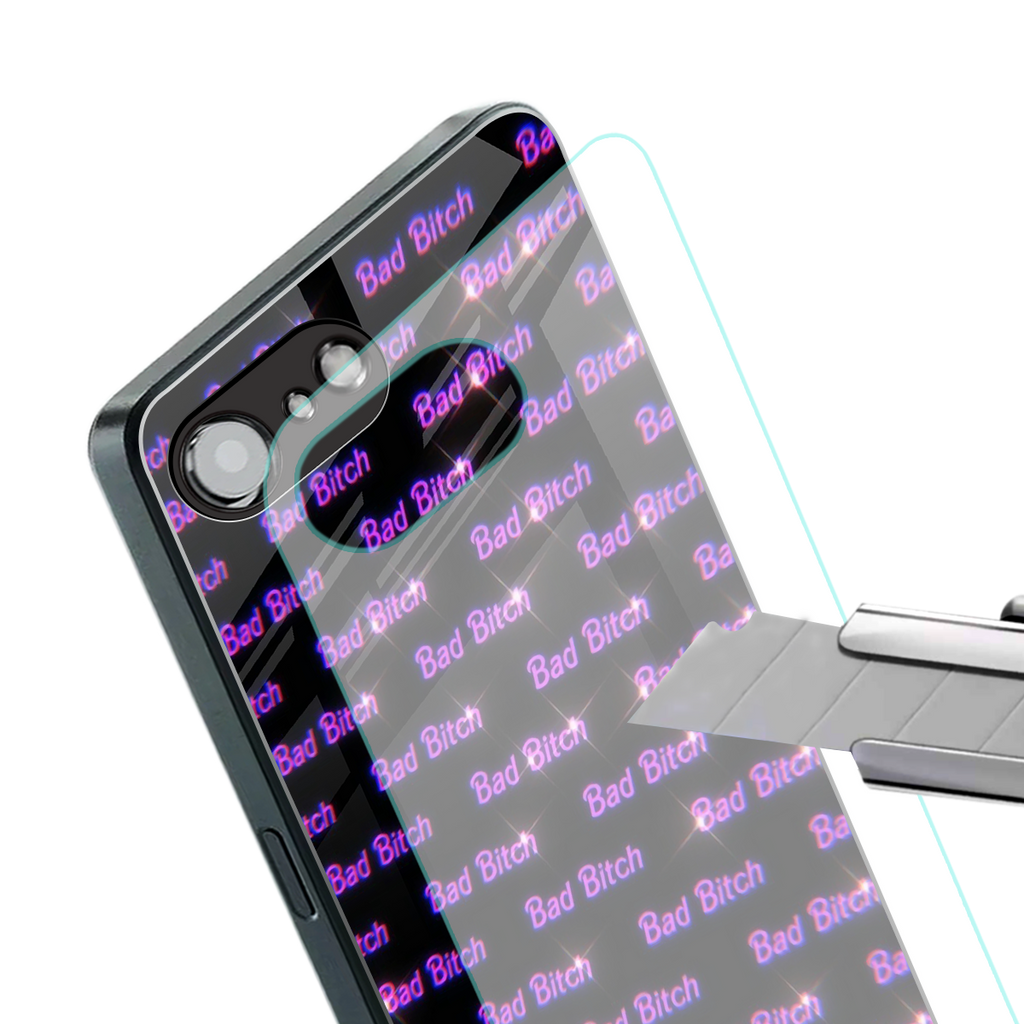 bad bitch back phone cover | glass case for iphone 16e