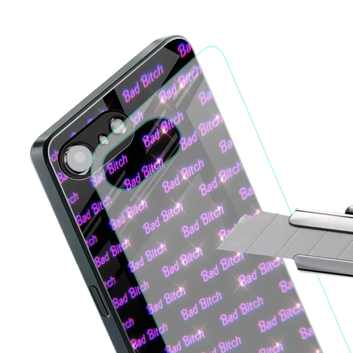 bad bitch back phone cover | glass case for iphone 16e