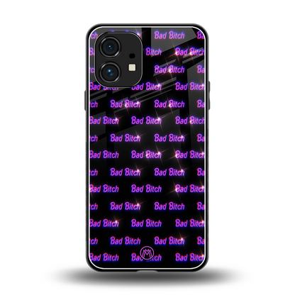 bad bitch back phone cover | glass case for nothing phone 1