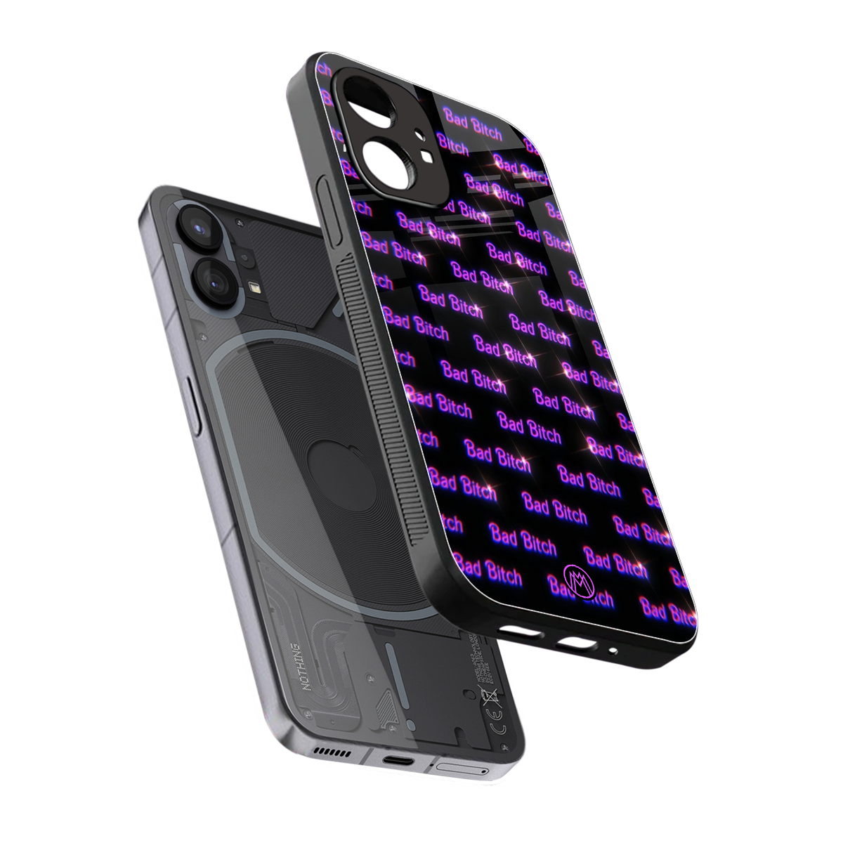 bad bitch back phone cover | glass case for nothing phone 1
