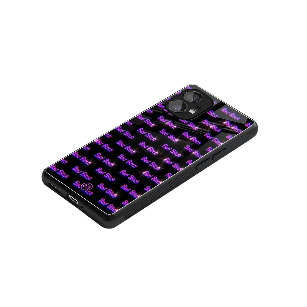 bad bitch back phone cover | glass case for nothing phone 1