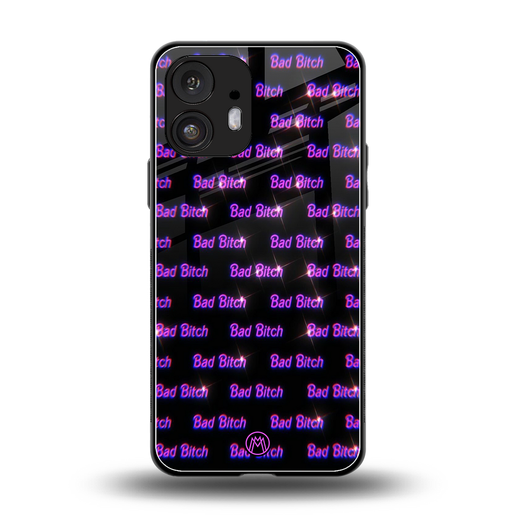 bad bitch back phone cover | glass case for nothing phone 2