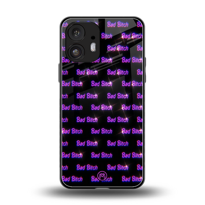 bad bitch back phone cover | glass case for nothing phone 2