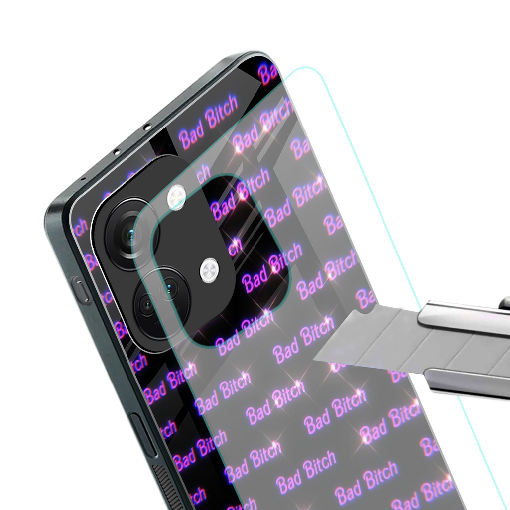 bad bitch back phone cover | glass case for oneplus nord 3