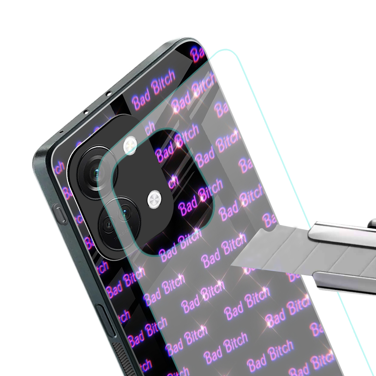 bad bitch back phone cover | glass case for oneplus nord 3