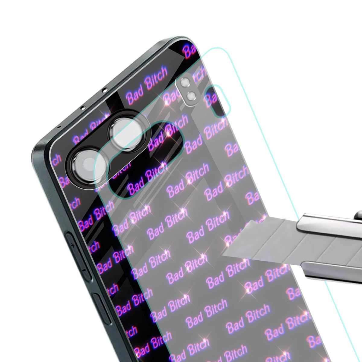 bad bitch back phone cover | glass case for oneplus nord 4