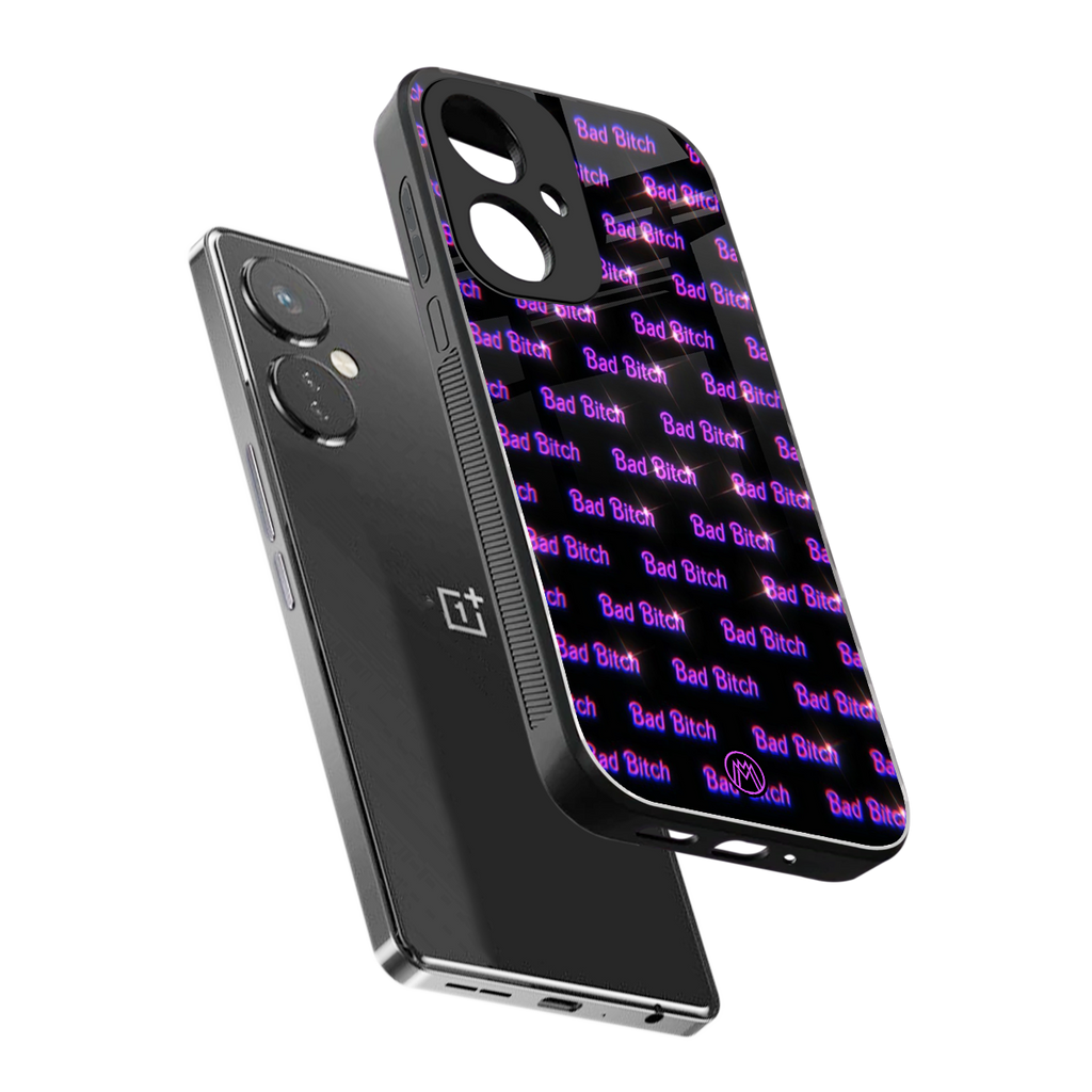 bad bitch back phone cover | glass case for oneplus nord ce 3