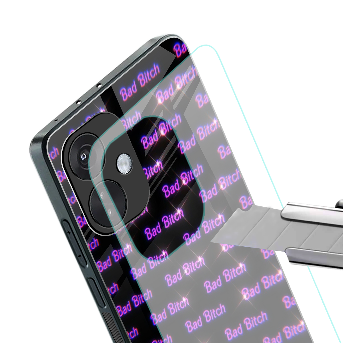 bad bitch back phone cover | glass case for oneplus nord ce 3