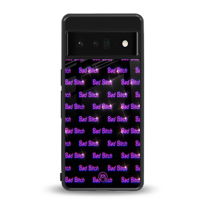 bad bitch back phone cover | glass case for google pixel 6 pro
