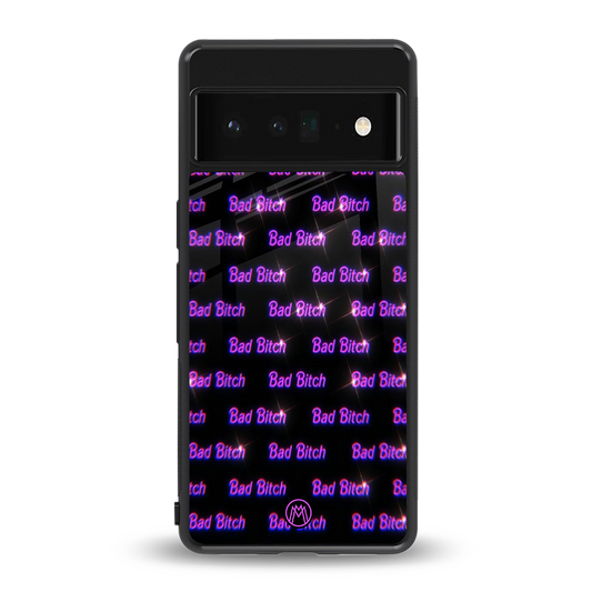 bad bitch back phone cover | glass case for google pixel 6 pro