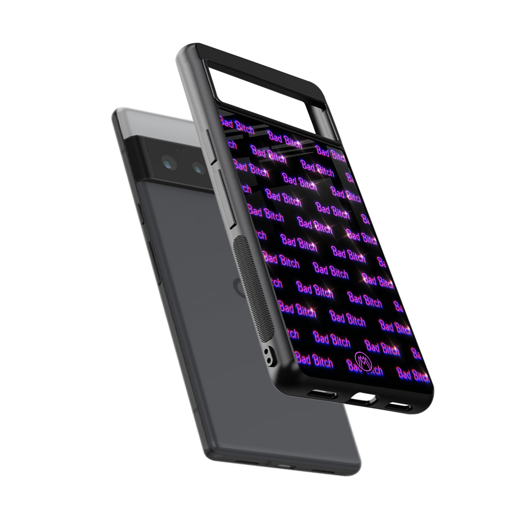 bad bitch back phone cover | glass case for google pixel 6 pro
