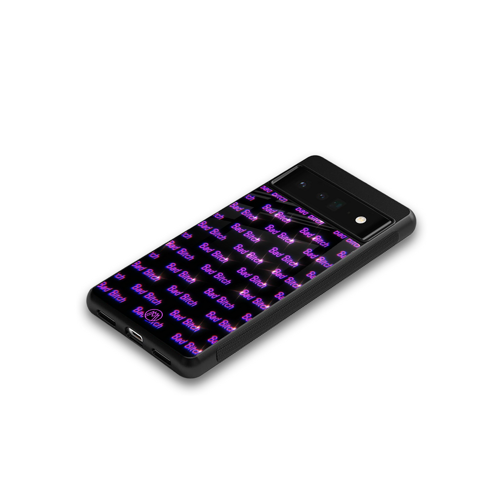 bad bitch back phone cover | glass case for google pixel 6 pro