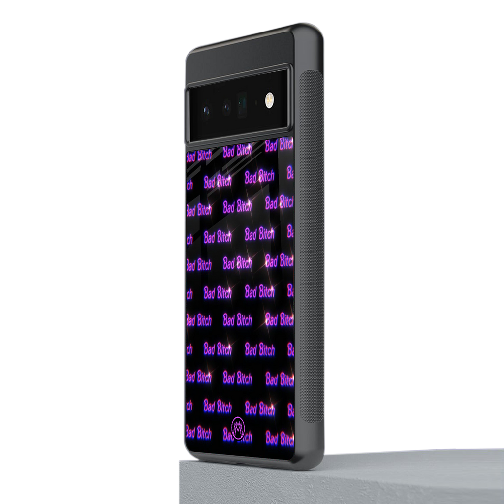 bad bitch back phone cover | glass case for google pixel 6 pro