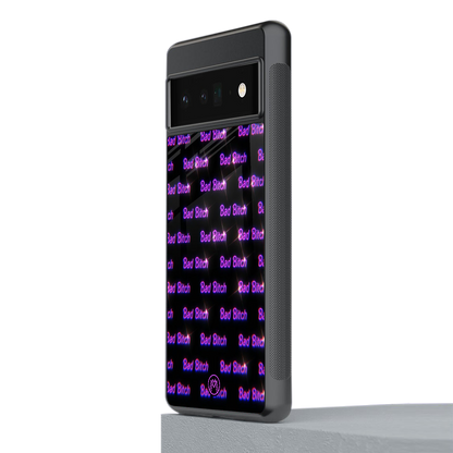 bad bitch back phone cover | glass case for google pixel 6 pro