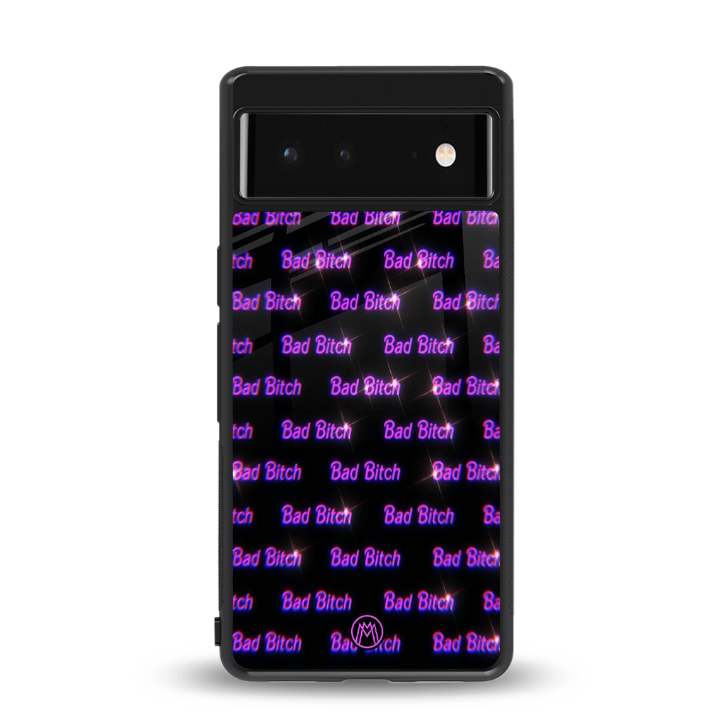 bad bitch back phone cover | glass case for google pixel 6
