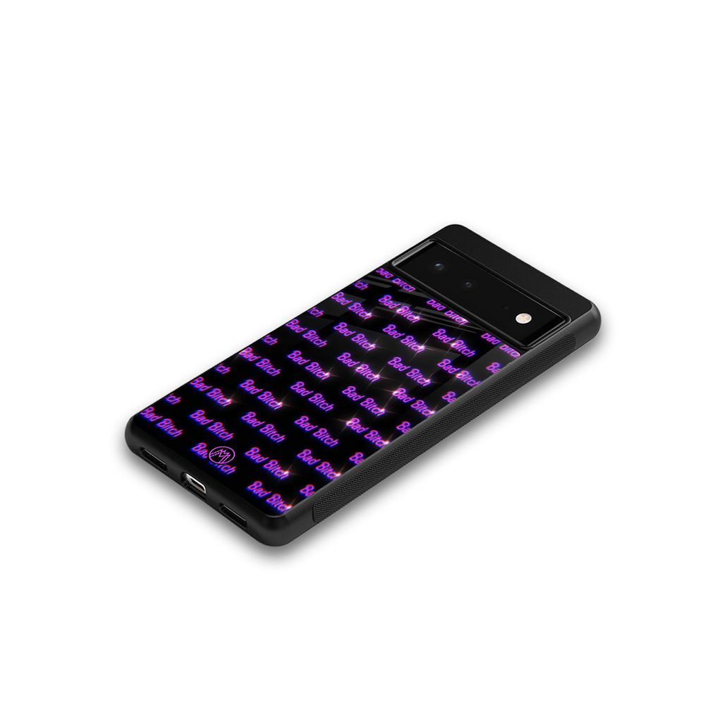 bad bitch back phone cover | glass case for google pixel 6