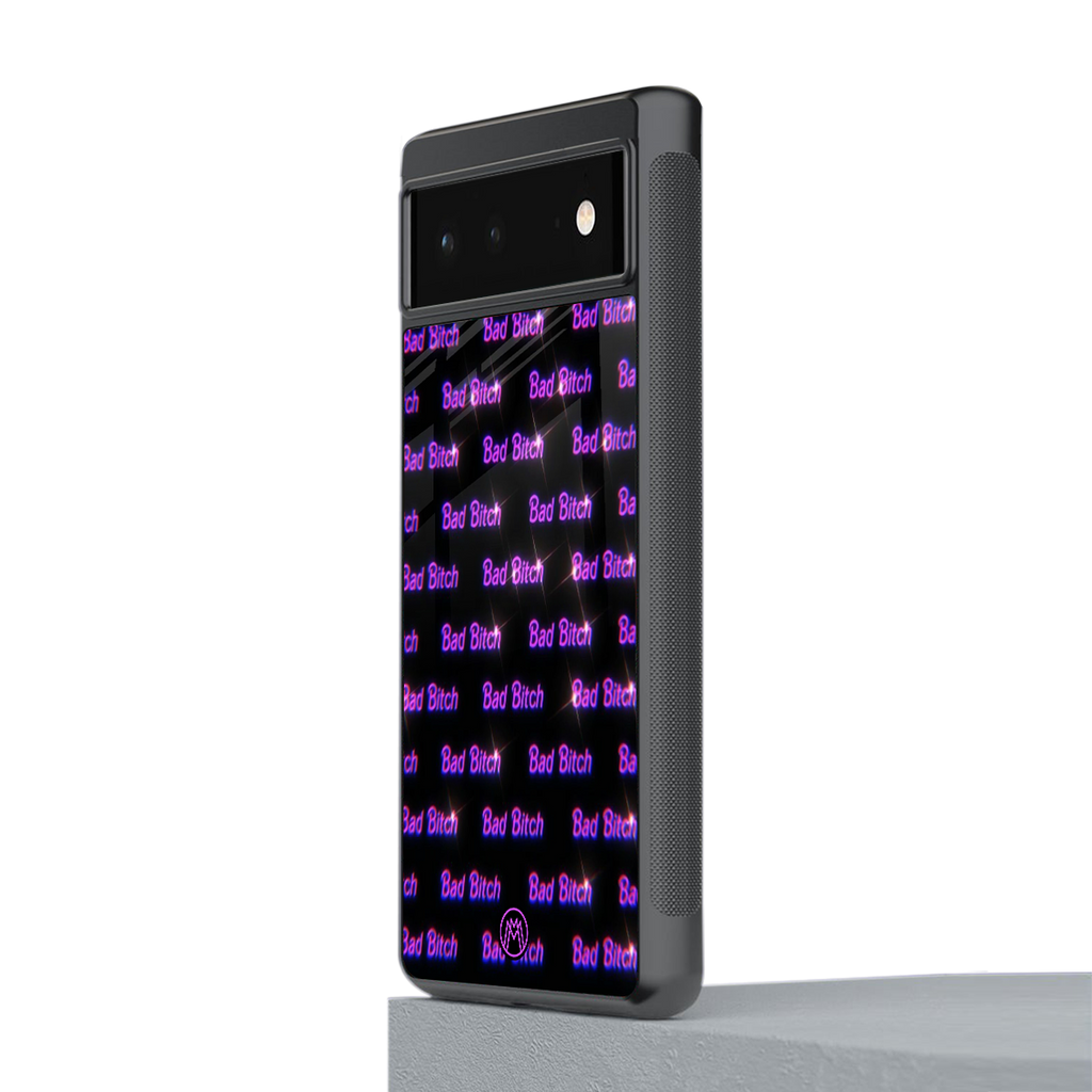 bad bitch back phone cover | glass case for google pixel 6