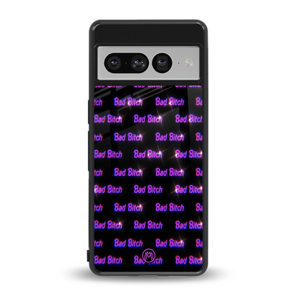 bad bitch back phone cover | glass case for google pixel 7 pro