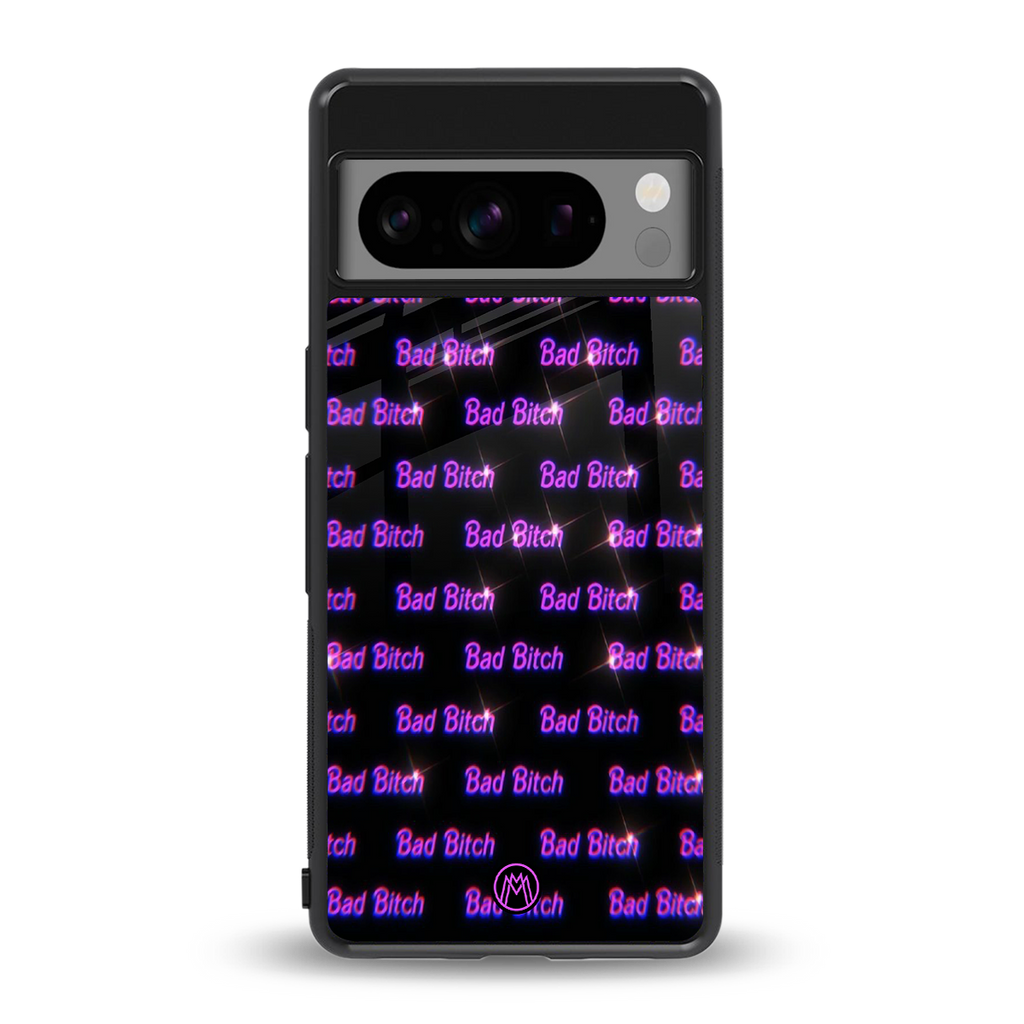 bad bitch back phone cover | glass case for google pixel 8 pro
