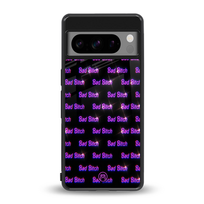 bad bitch back phone cover | glass case for google pixel 8 pro