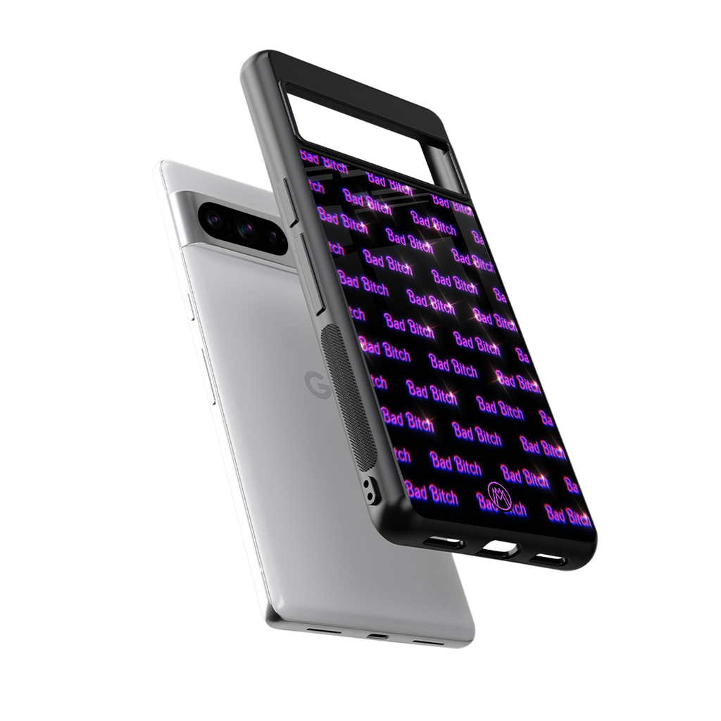 bad bitch back phone cover | glass case for google pixel 8 pro