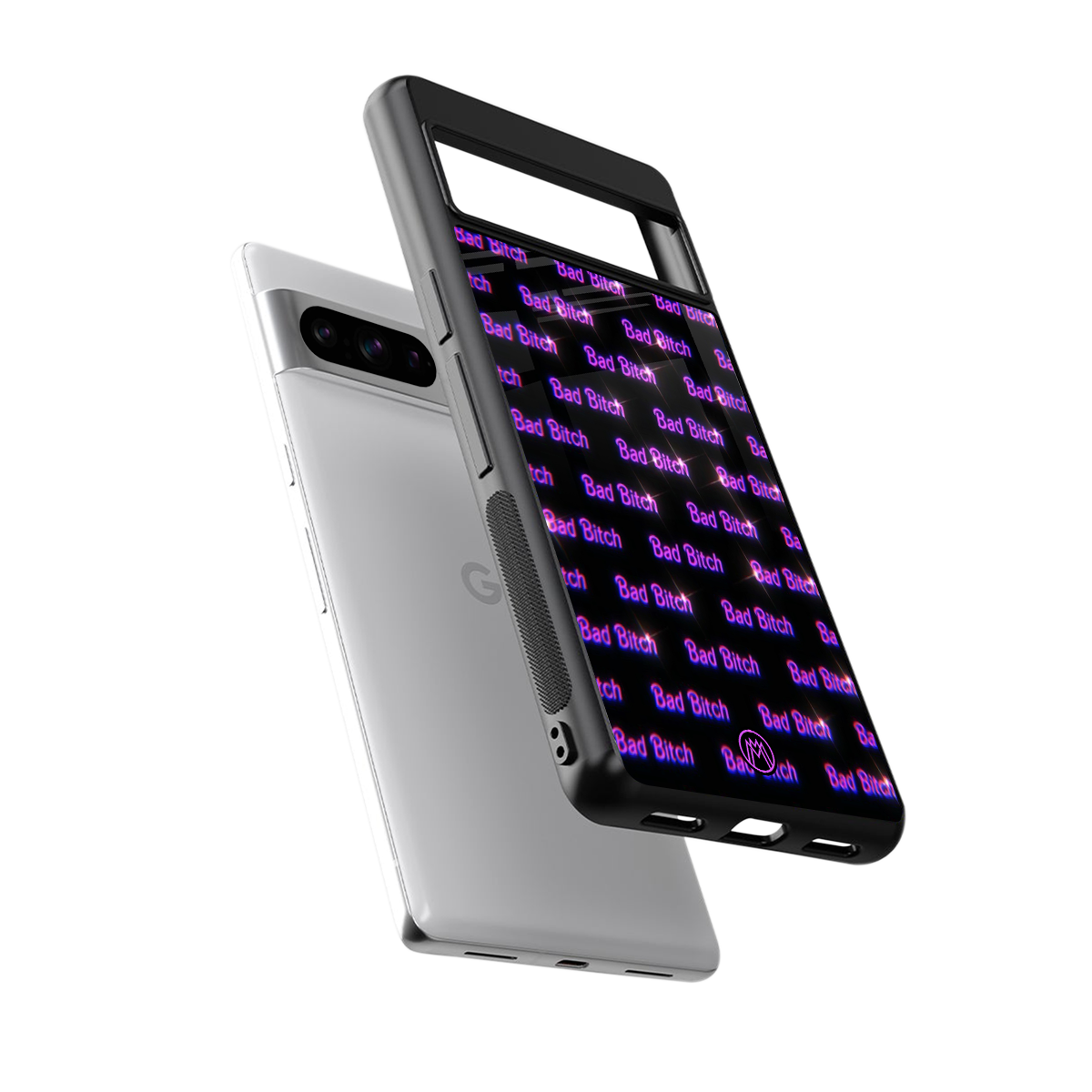 bad bitch back phone cover | glass case for google pixel 8 pro