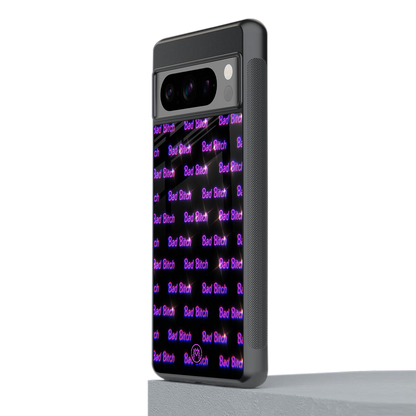 bad bitch back phone cover | glass case for google pixel 8 pro