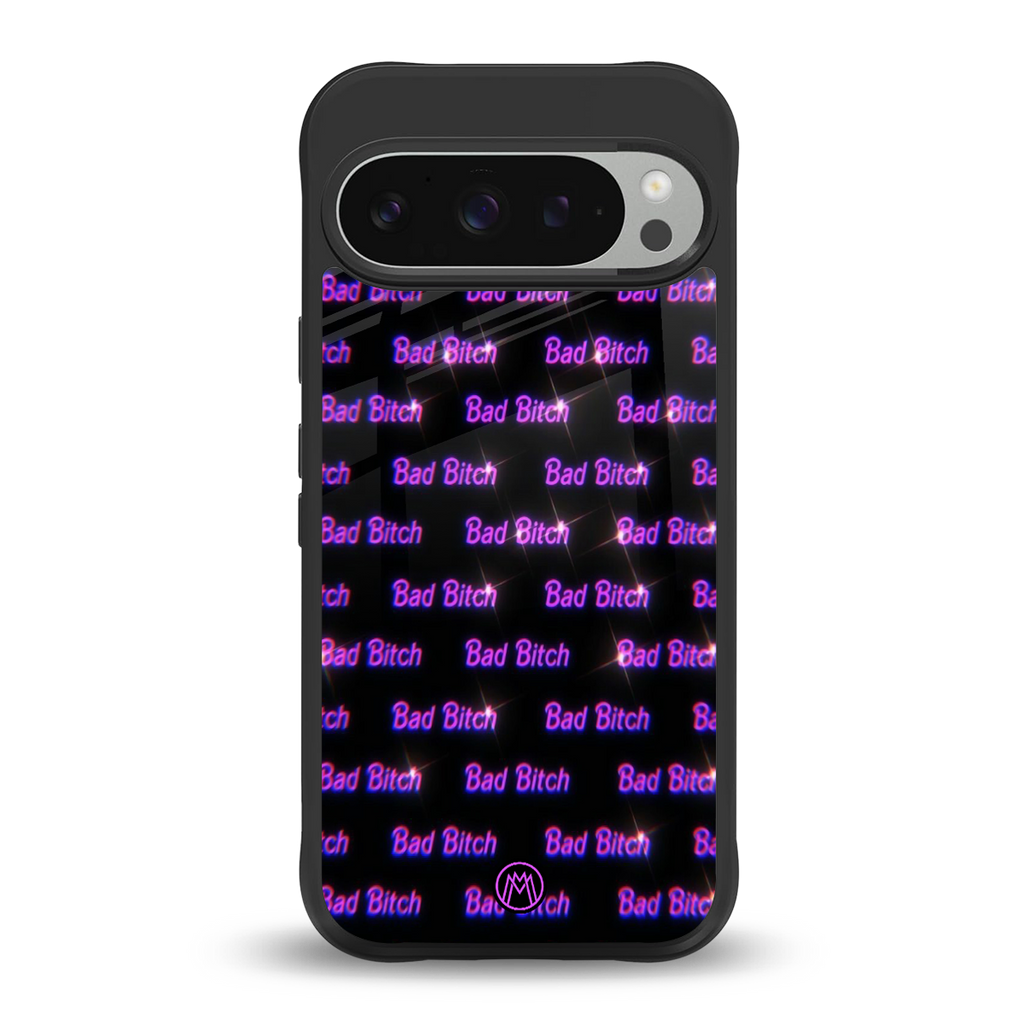 bad bitch back phone cover | glass case for google pixel 9 pro