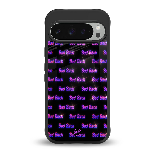 bad bitch back phone cover | glass case for google pixel 9 pro