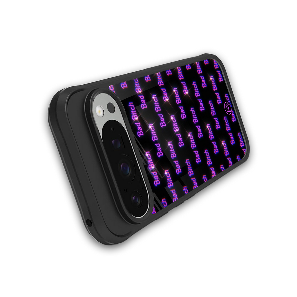 bad bitch back phone cover | glass case for google pixel 9 pro