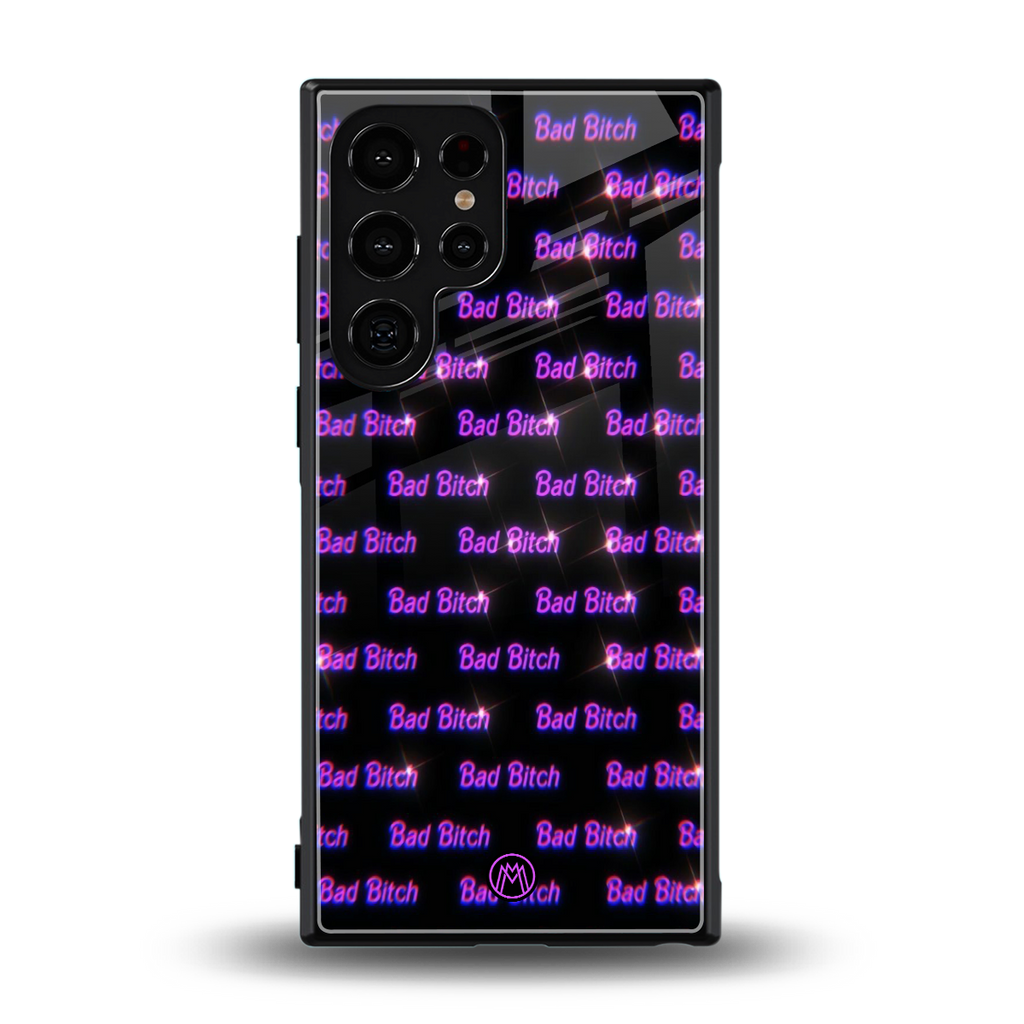 bad bitch back phone cover | glass case for samsung galaxy s24 ultra