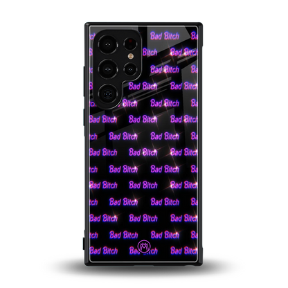 bad bitch back phone cover | glass case for samsung galaxy s24 ultra